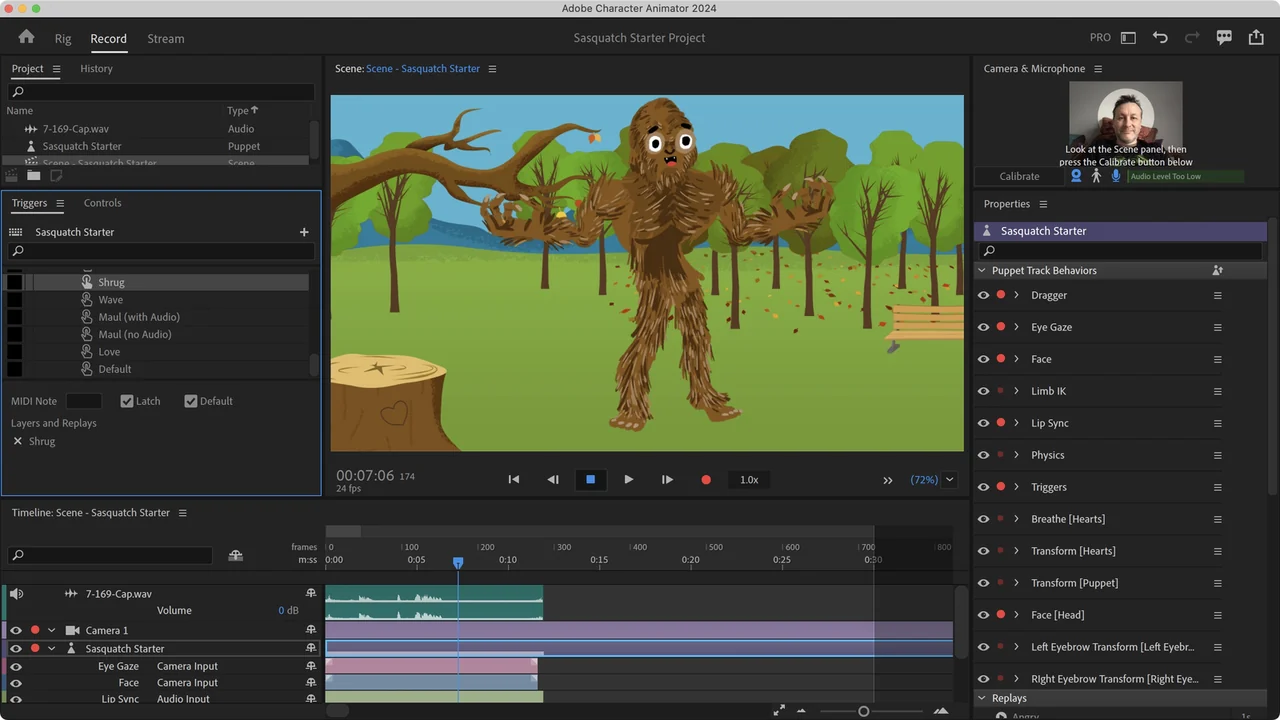 Adobe Character Animator preview
