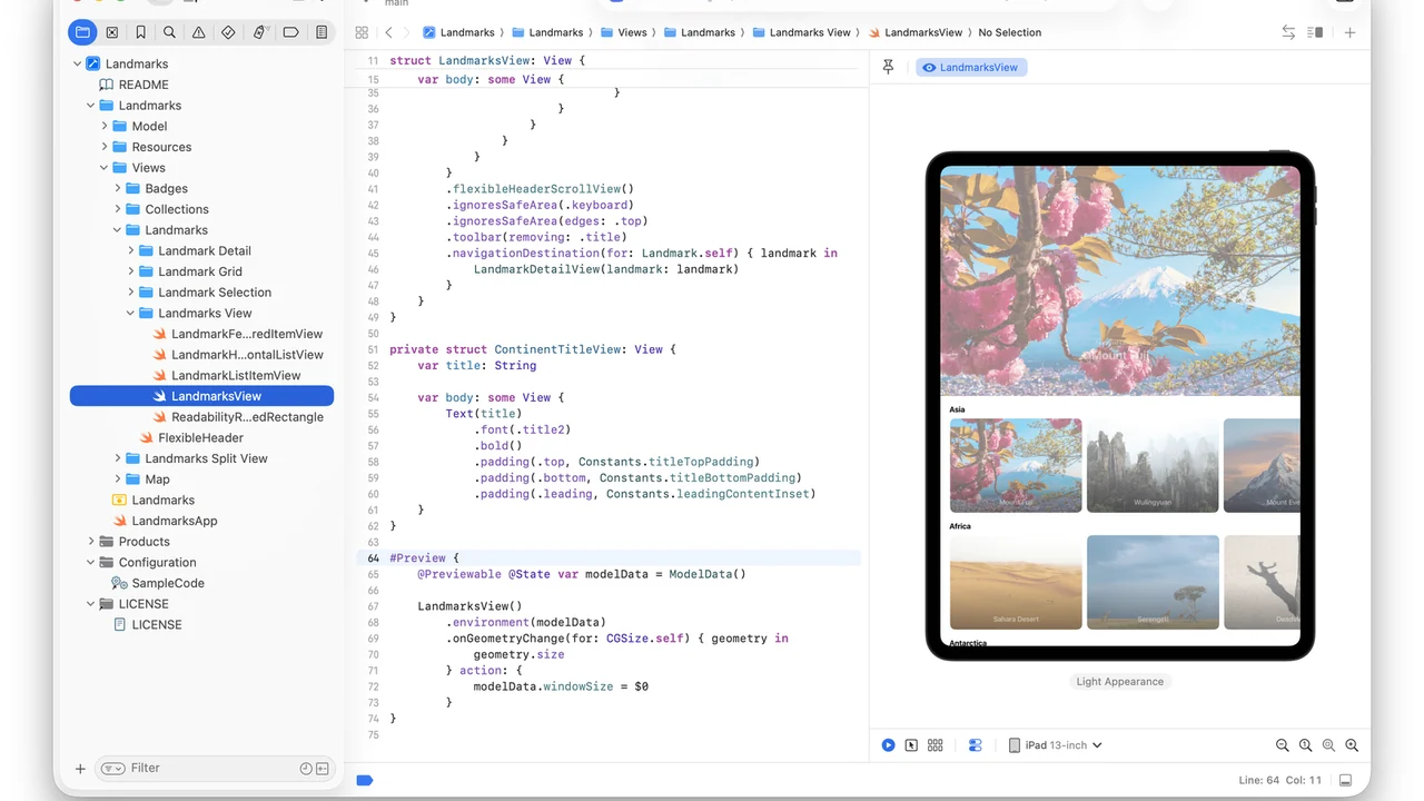 Xcode preview